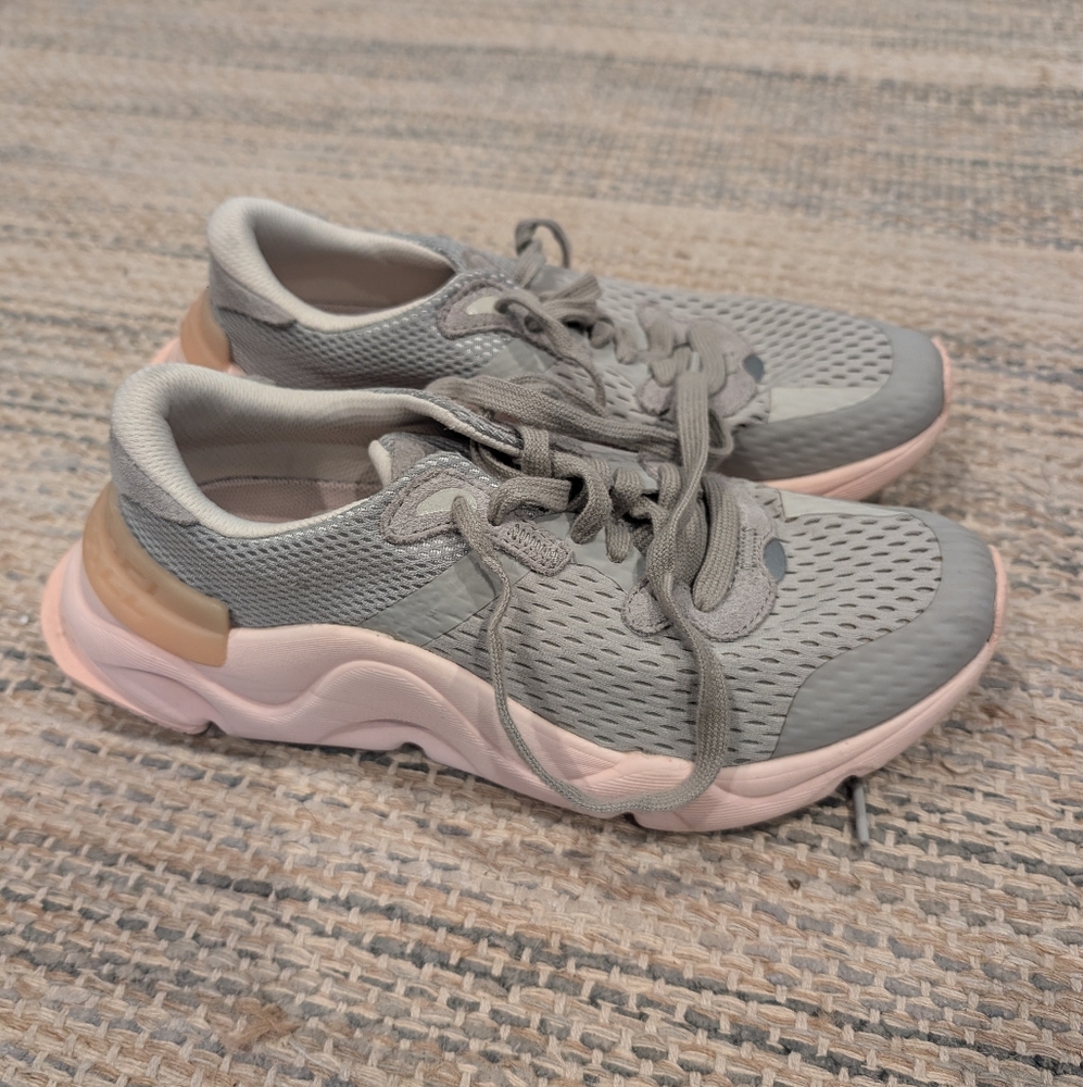 Sorel Womens Kinetic Rnegd Lace Shoes pink grey size 8.5